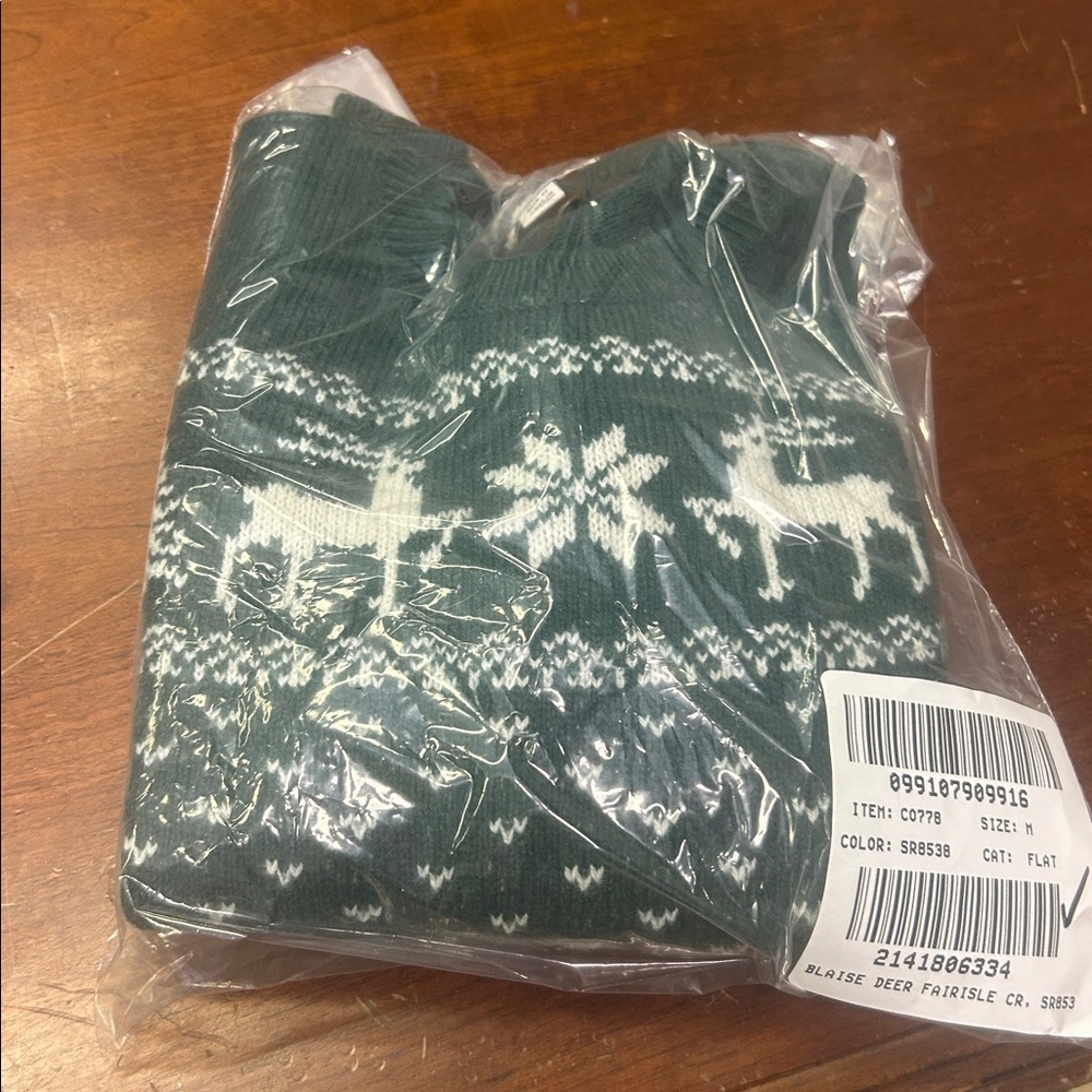 J Crew Kids' reindeer Fair Isle sweater in wool blend CO778 - Picture 3 of 4